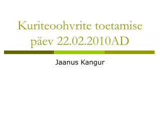 kuriteoohvrite toetamise p ev 22 02 2010ad