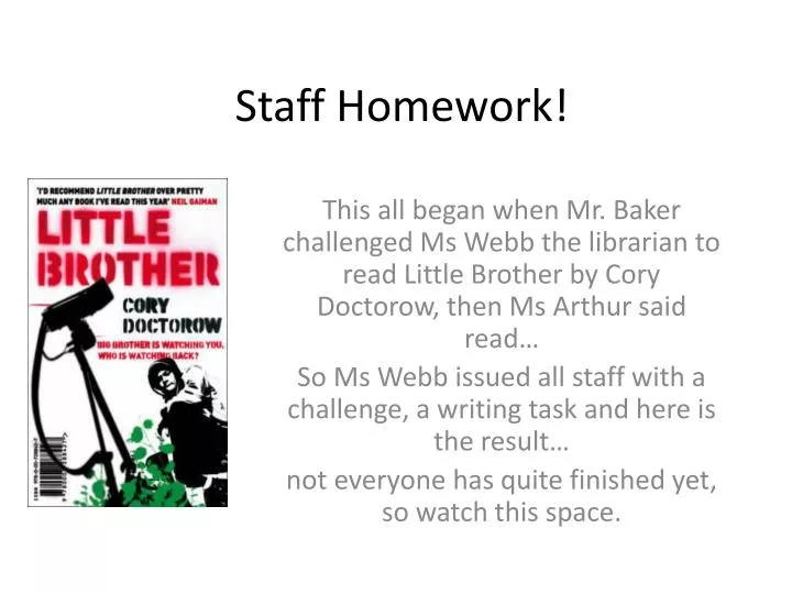 staff homework