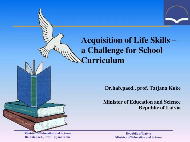 acquisition of life skills a challenge for school curriculum