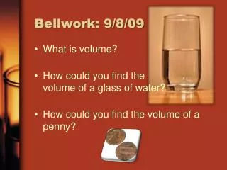 Bellwork: 9/8/09