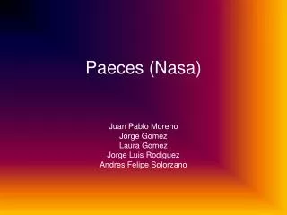 paeces nasa