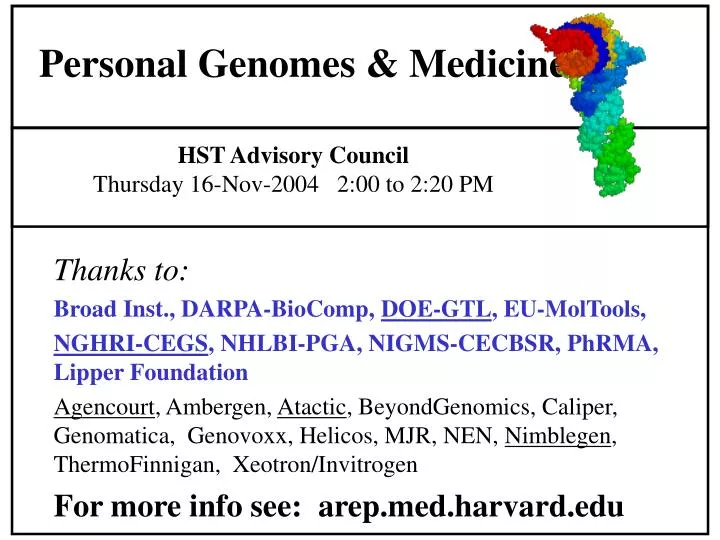 personal genomes medicine