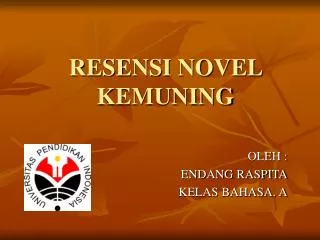 resensi novel kemuning
