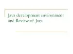 Java development environment and Review of Java - slide 1