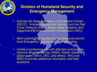 Division of Homeland Security and Emergency Management