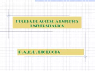 prueba de acceso a estudios universitarios