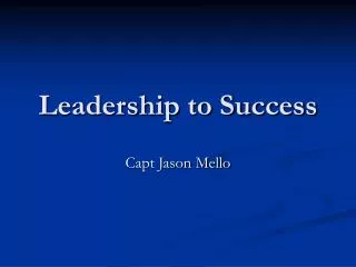 Leadership to Success