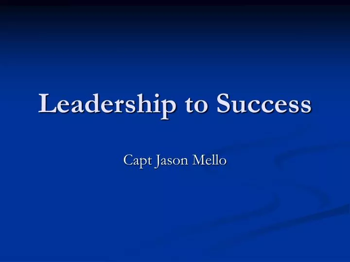 leadership to success