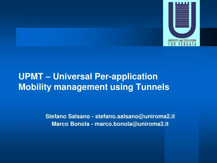 upmt universal per application mobility management using tunnels