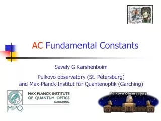 AC Fundamental Constants