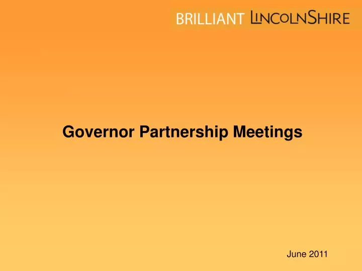 governor partnership meetings