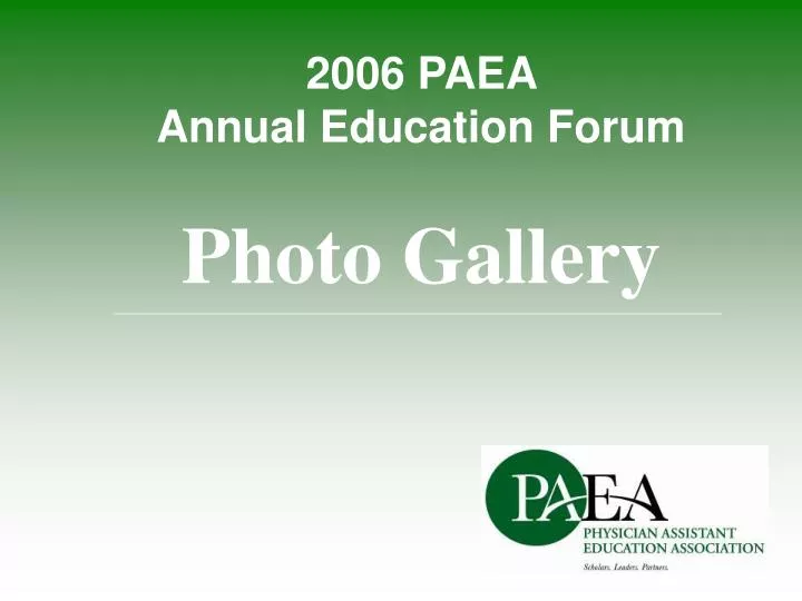 2006 paea annual education forum photo gallery