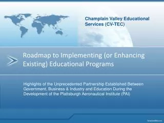 Roadmap to Implementing (or Enhancing Existing) Educational Programs