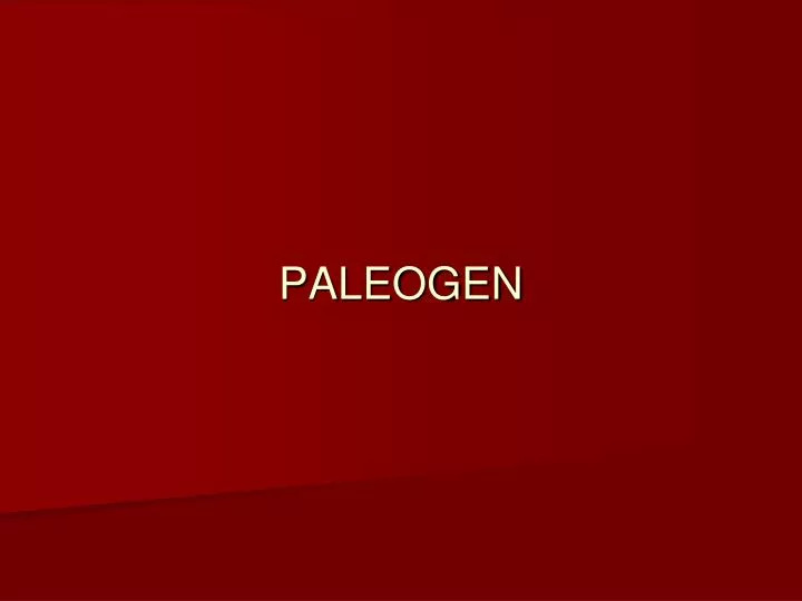 paleogen