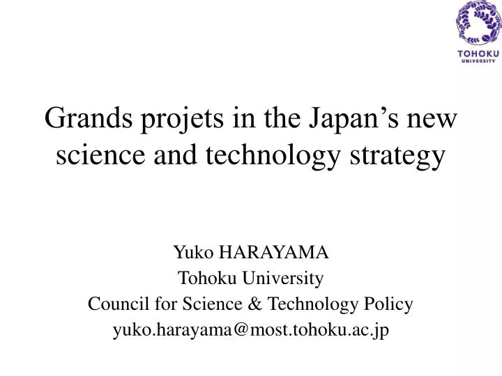 grands projets in the japan s new science and technology strategy