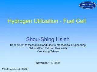 Hydrogen Utilization - Fuel Cell