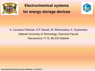 Electrochemical systems for energy storage devices