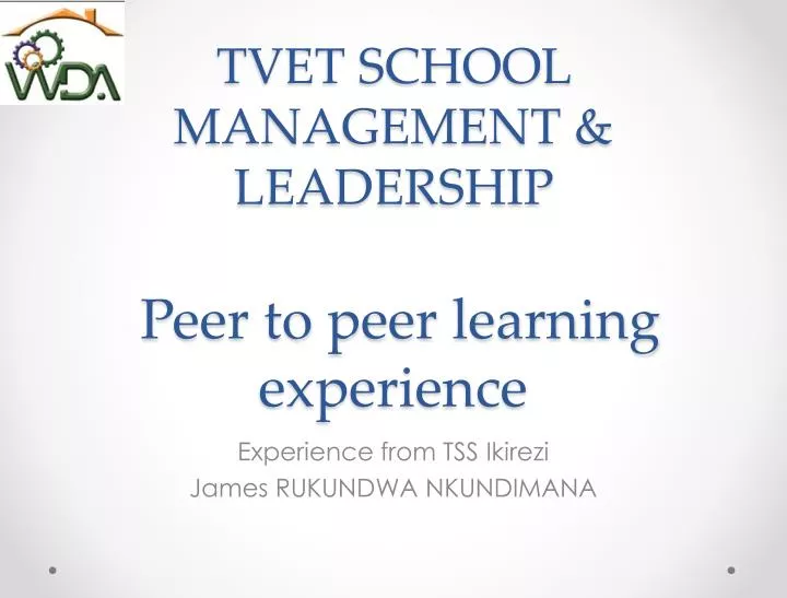 tvet school management leadership peer to peer learning experience