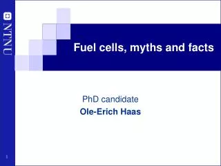 Fuel cells, myths and facts