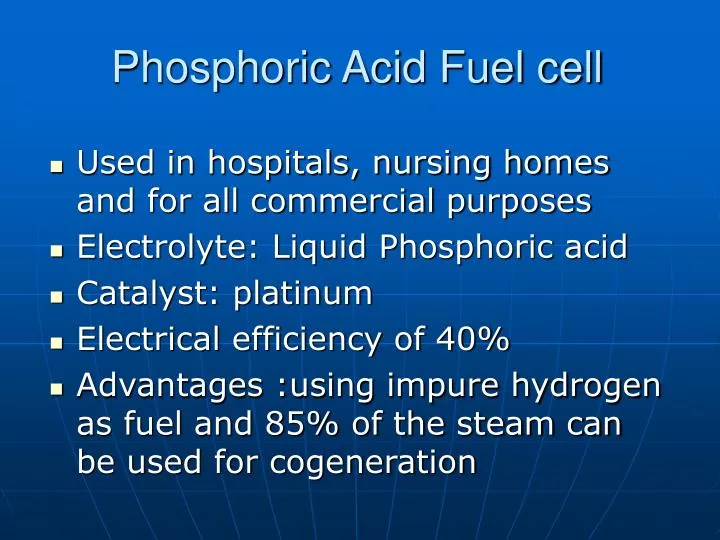phosphoric acid fuel cell