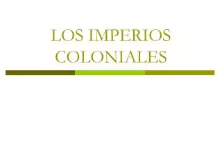 los imperios coloniales
