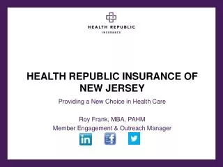 HEALTH REPUBLIC INSURANCE OF NEW JERSEY