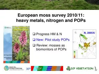 European moss survey 2010/11: heavy metals, nitrogen and POPs