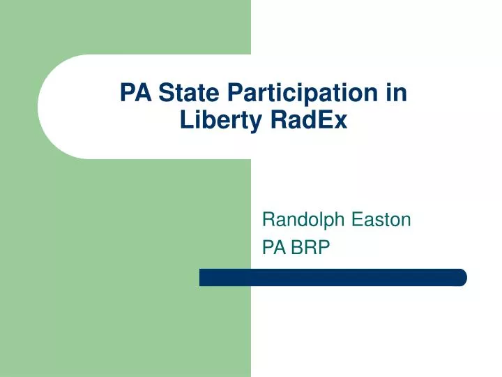 pa state participation in liberty radex
