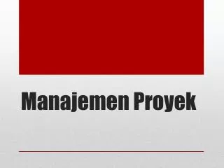 manajemen proyek