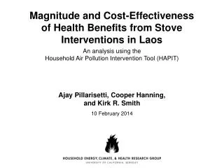 Magnitude and Cost-Effectiveness of Health Benefits from Stove Interventions in Laos