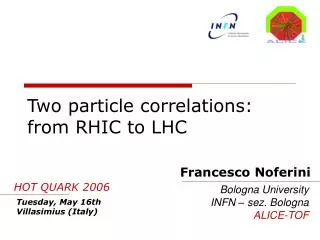 Two particle correlations: from RHIC to LHC