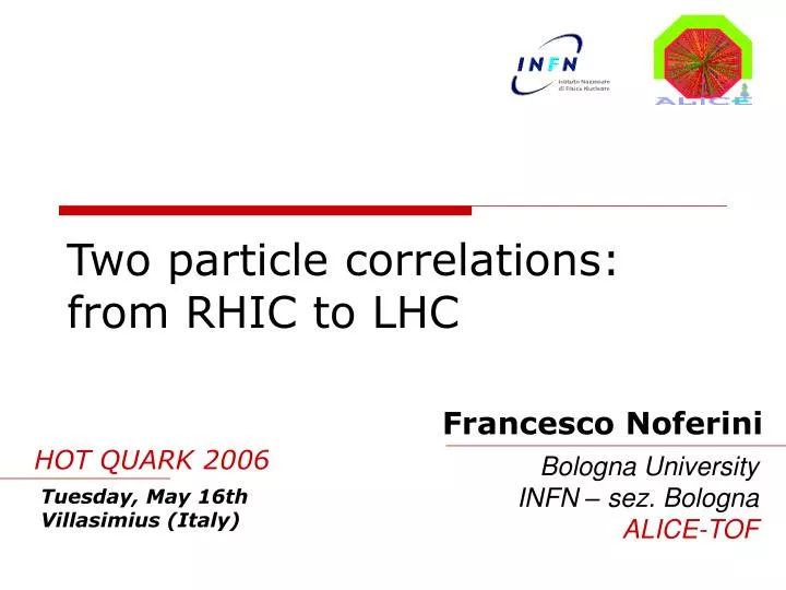 two particle correlations from rhic to lhc