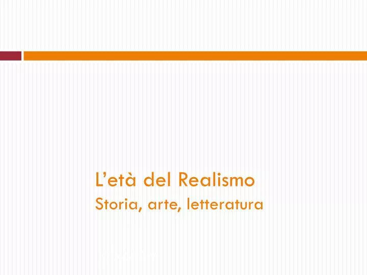 l et del realismo storia arte letteratura