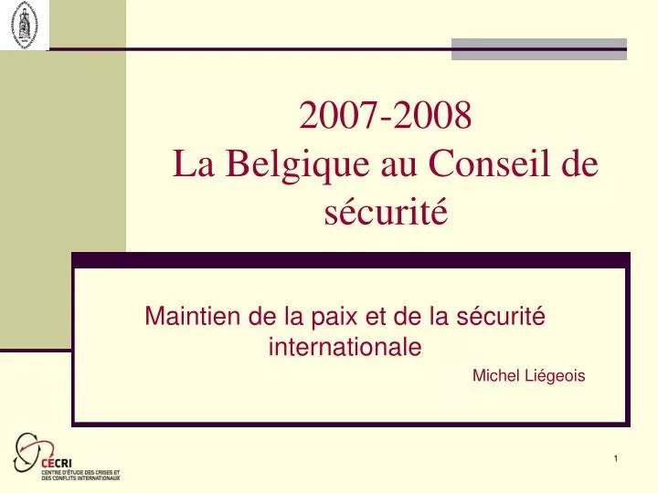 2007 2008 la belgique au conseil de s curit