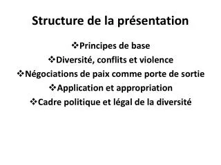 structure de la pr sentation