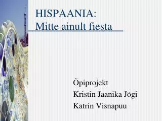 piprojekt kristin jaanika j gi katrin visnapuu