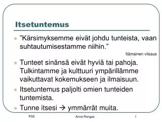 itsetuntemus