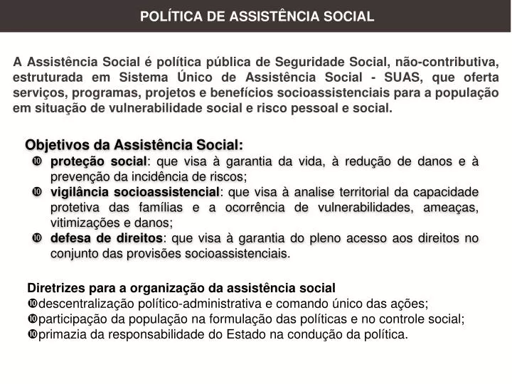 pol tica de assist ncia social