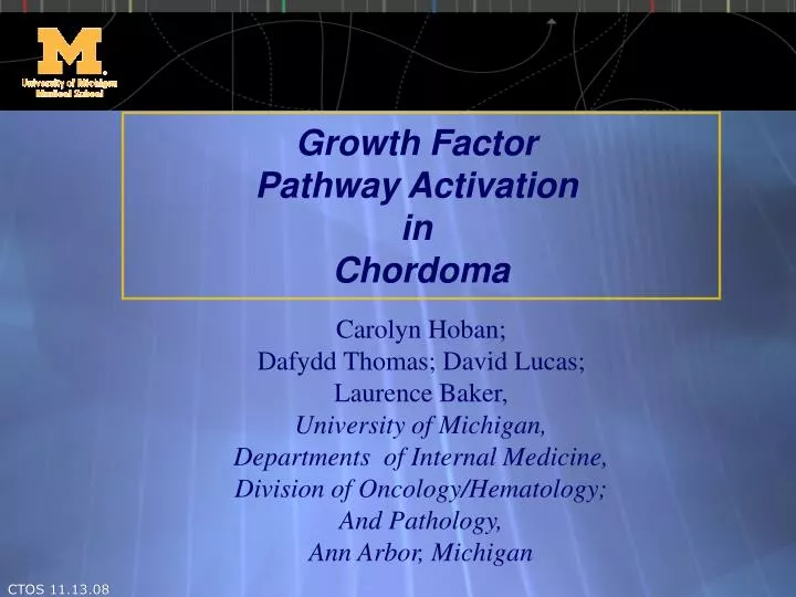 growth factor pathway activation in chordoma