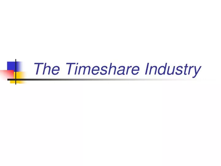 the timeshare industry