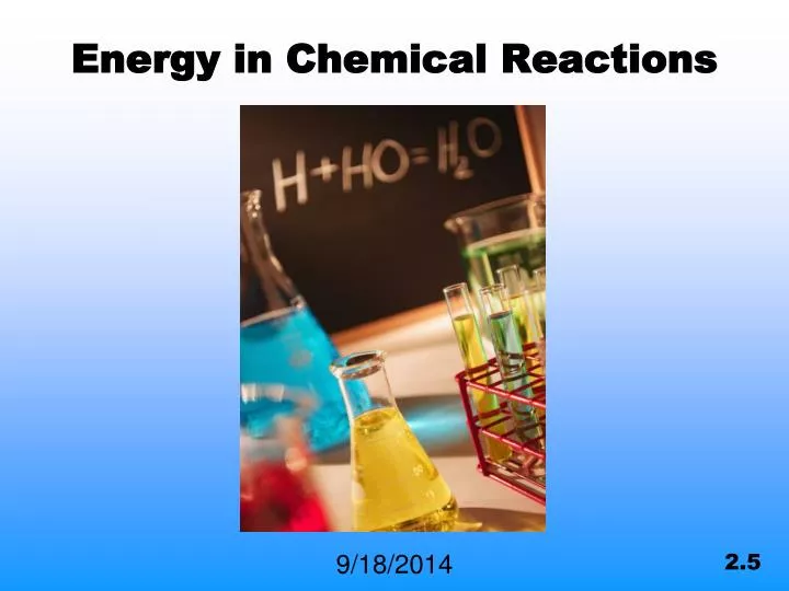 energy in chemical reactions