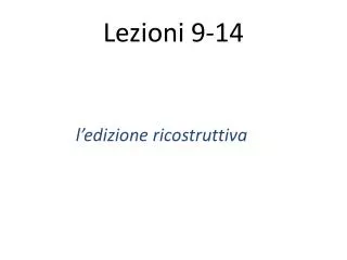 lezioni 9 14