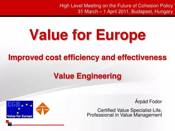value for europe improved cost efficiency and effectiveness value engineering