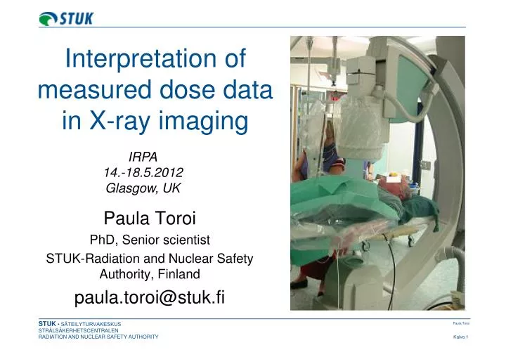 interpretation of measured dose data in x ray imaging