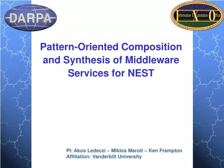 pattern oriented composition and synthesis of middleware services for nest