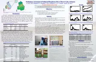 Preliminary Assessment of Sediment Phosphorus Flux at Beaver Lake, Arkansas