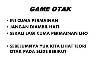 GAME OTAK