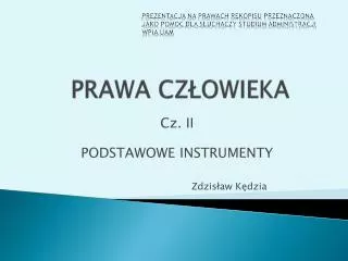 prawa cz owieka