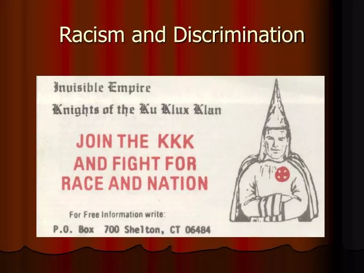 racism and discrimination
