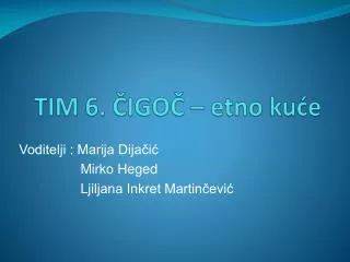 tim 6 igo etno ku e